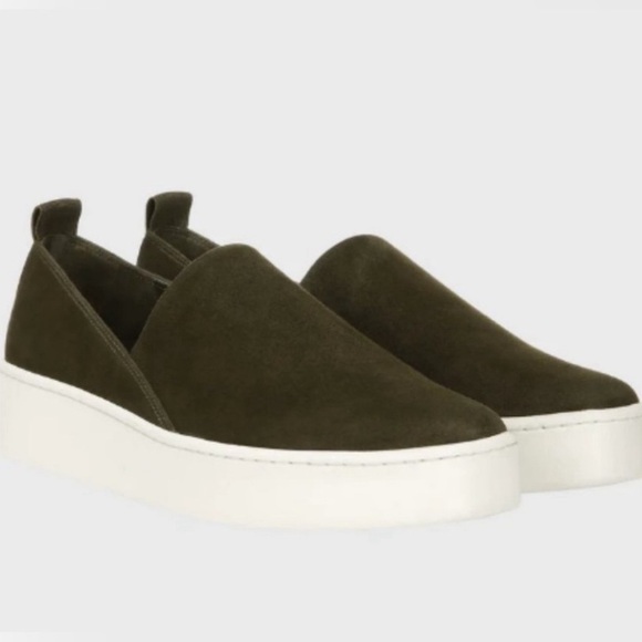 Vince Green Suede Slip on Sneakers Saxton women’s 8 - Picture 1 of 7